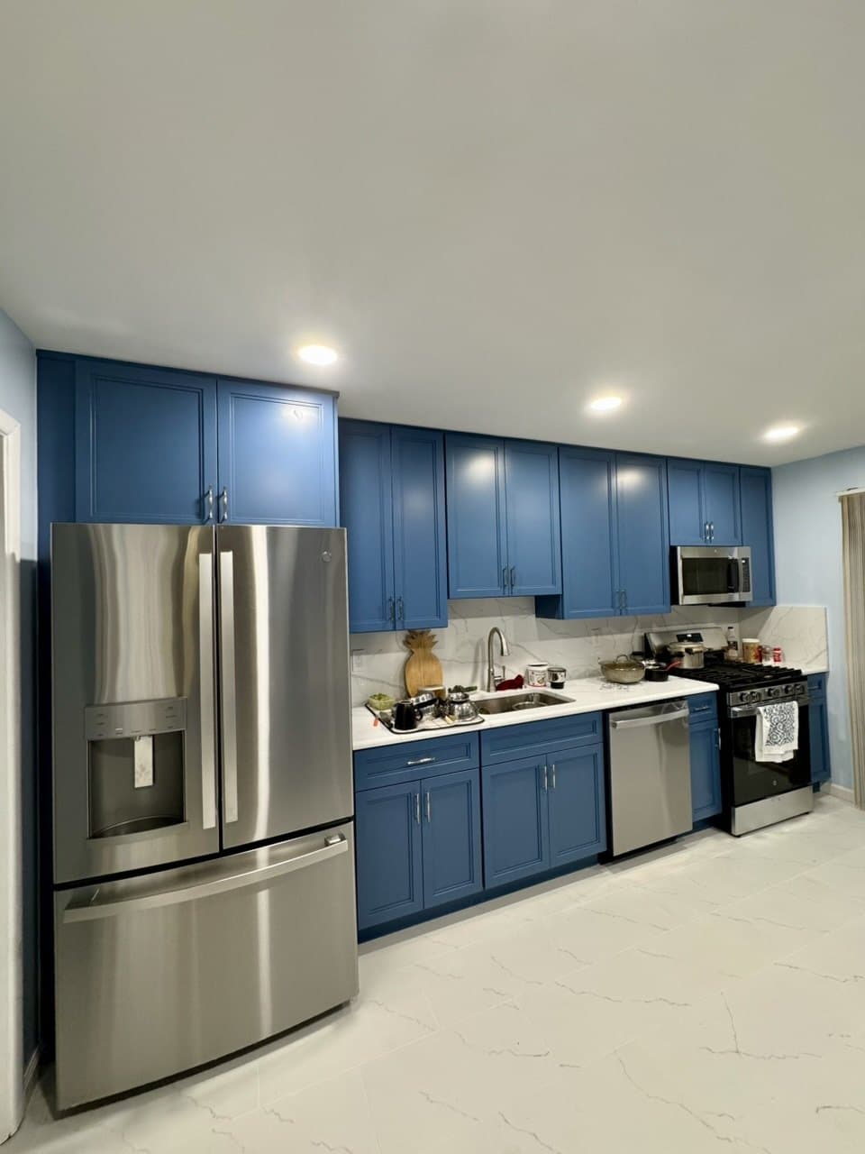 Cobalt kitchen after